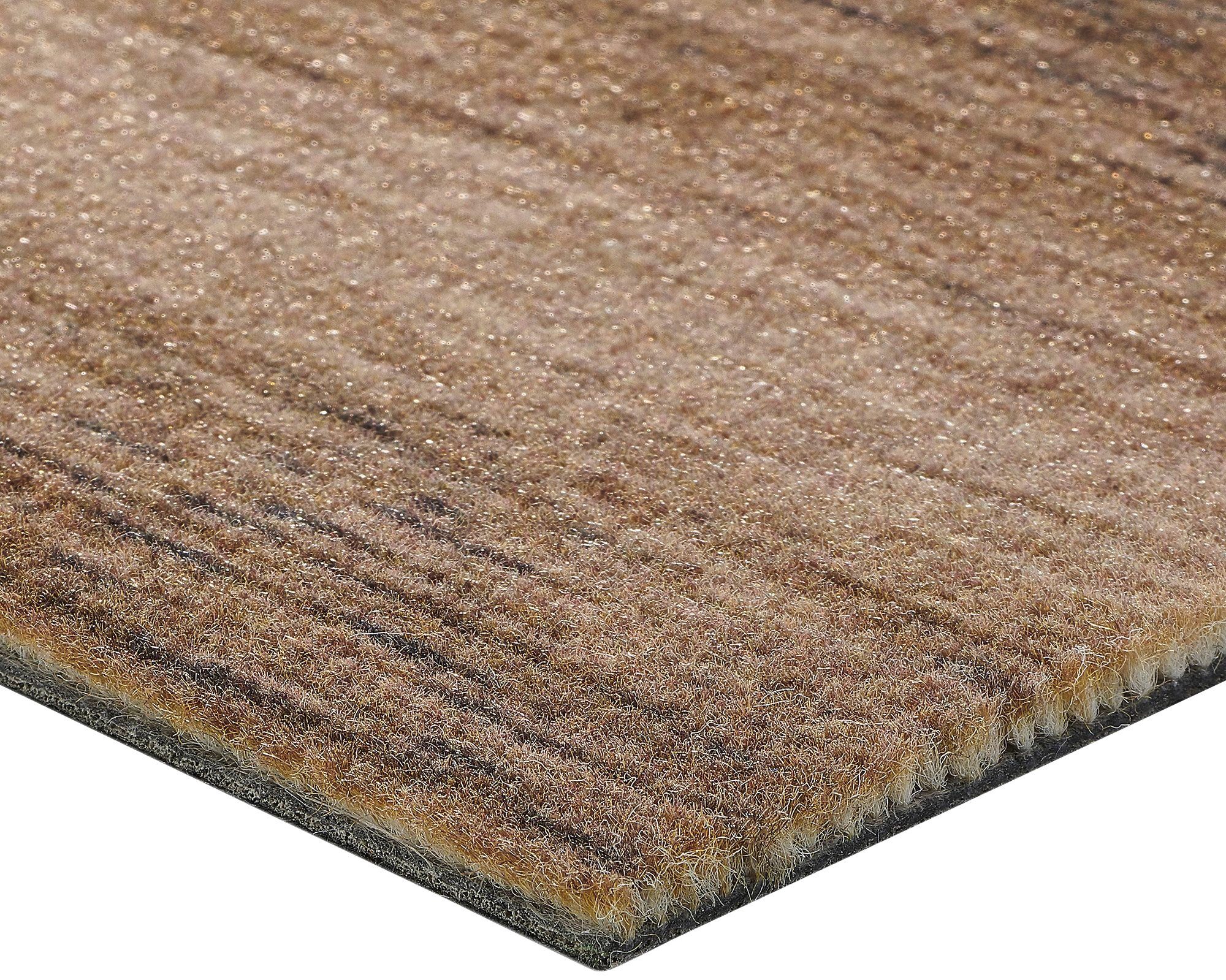 Teppichfliese Velour Holzoptik Eiche rustikal, mm, Stück, 6 selbsthaftend, für Stuhlrollen cm, 4 m², 100 x rechteckig, Höhe: geeignet 14 Infloor, 25