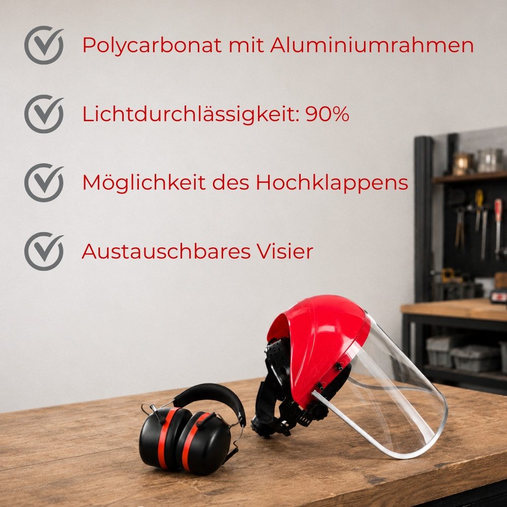 GarPet Arbeitsschutzbrille Gesichtsschutz Visier Gesichtsschutzmaske Schutzvisier Gesichtsschutz