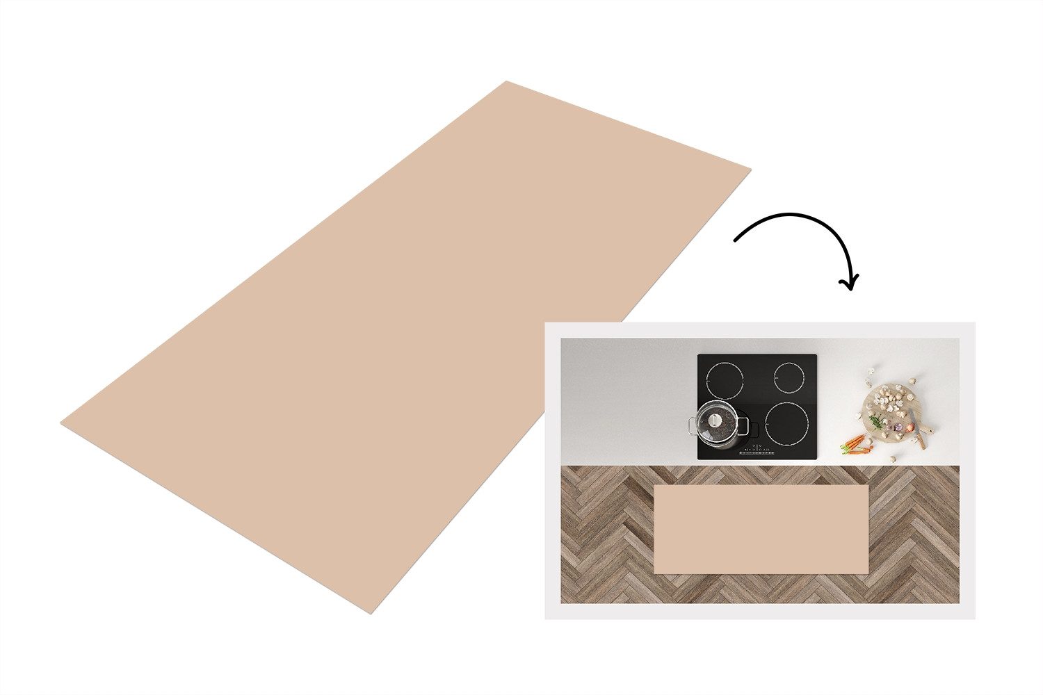 MuchoWow Küchenläufer Beige - Farben - günstig online kaufen