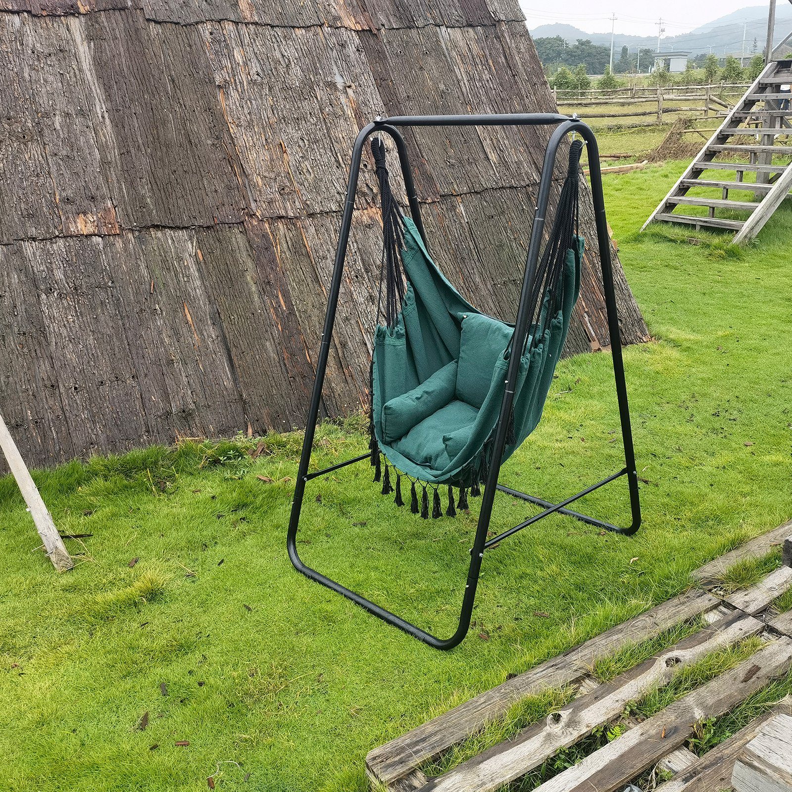 CCLIFE Hängesessel Hängesessel mit Gestell Hängeschaukel Hängestuhl (1er Se günstig online kaufen