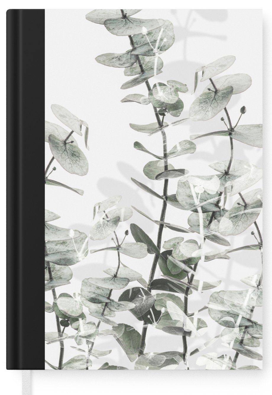 Merkzettel, Blumen, Natur Notizbuch Pflanzen Notizheft, - - Journal, Seiten, - Haushaltsbuch A5, 98 Tagebuch, Grün MuchoWow