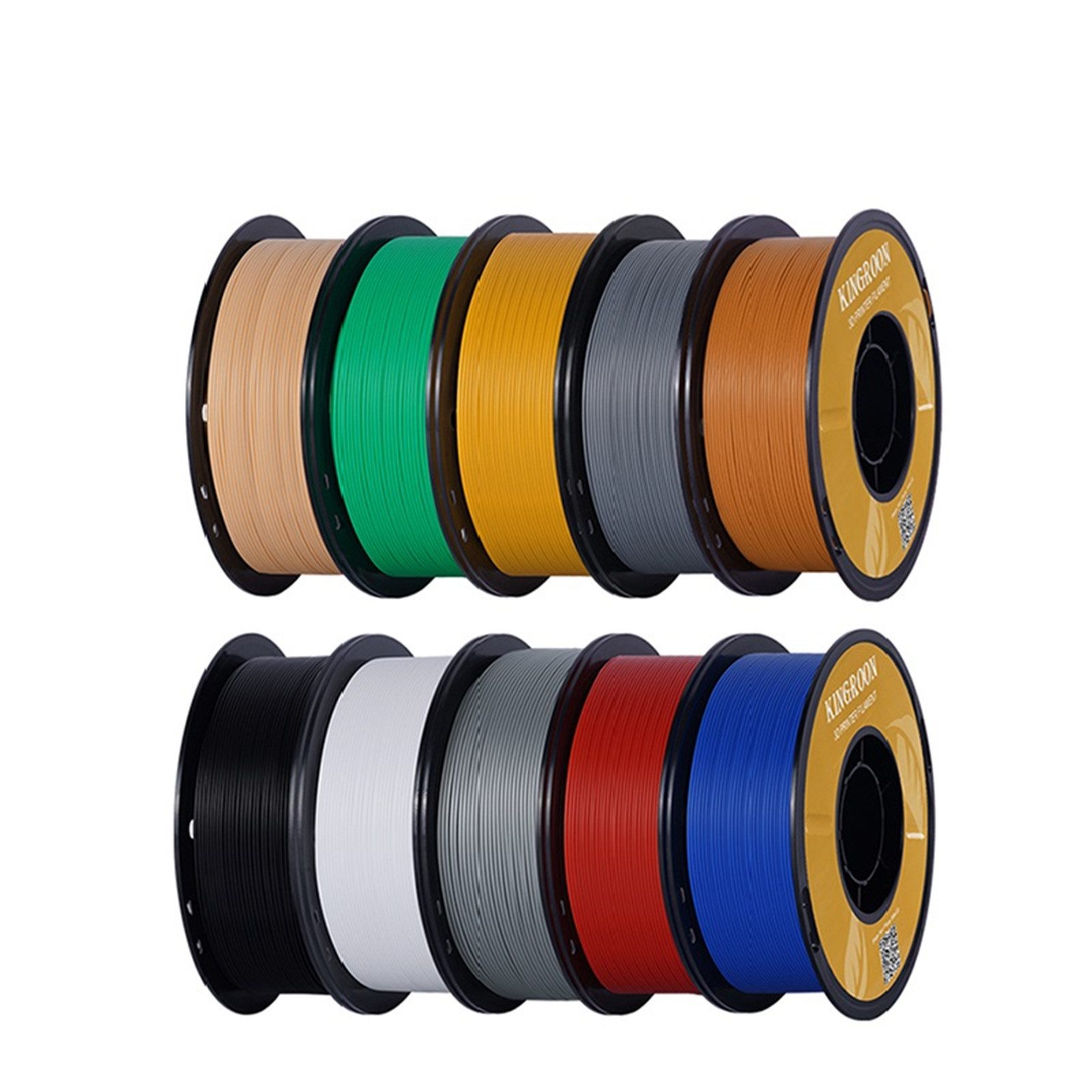 KINGROON Filament 3D-Drucker Filament PLA 1,75mm 10kg Mixfarben, 1kg/Rolle, Blasenfrei, Hitzbeständig 3D-Druckmaterialien