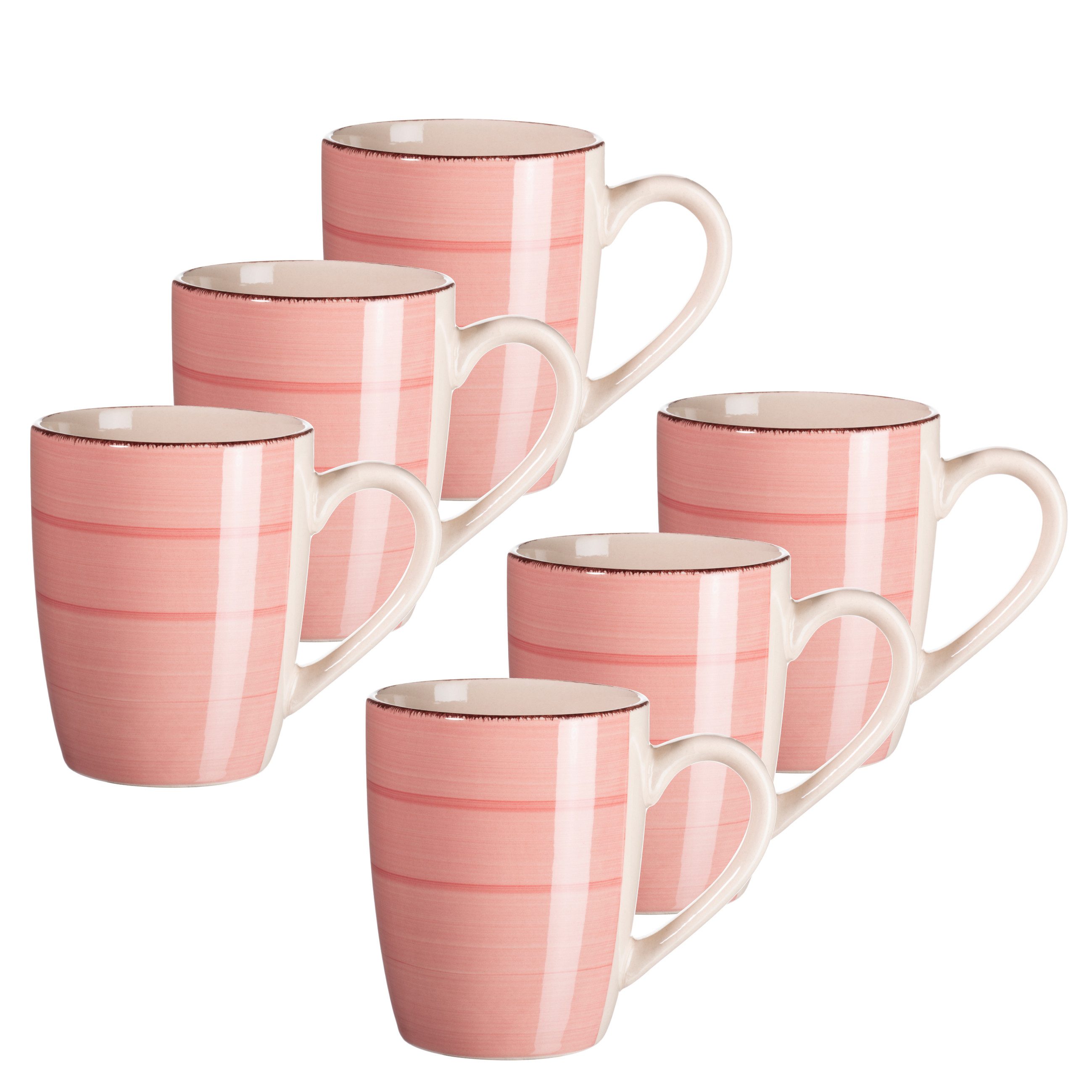 MÄSER Becher LUMACA, 6-tlg., Steinzeug