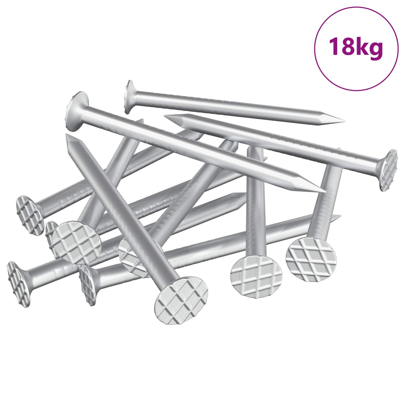vidaXL Bodenanker Nägel für Holz 100000 stk. Silber Metall, (100000-St)