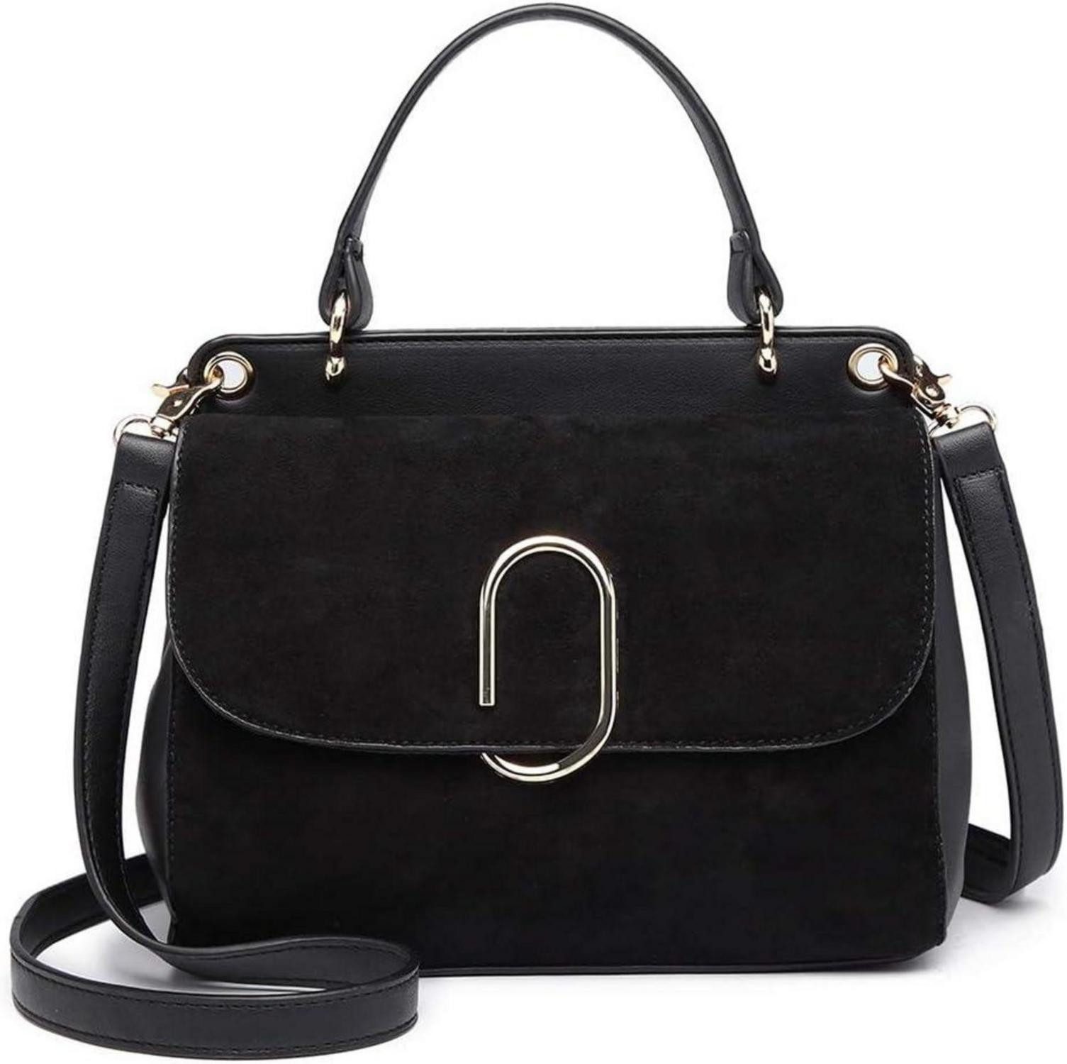 Handtasche Elegante Damenhandtasche Schwarz Schultertasche Umhängetasche