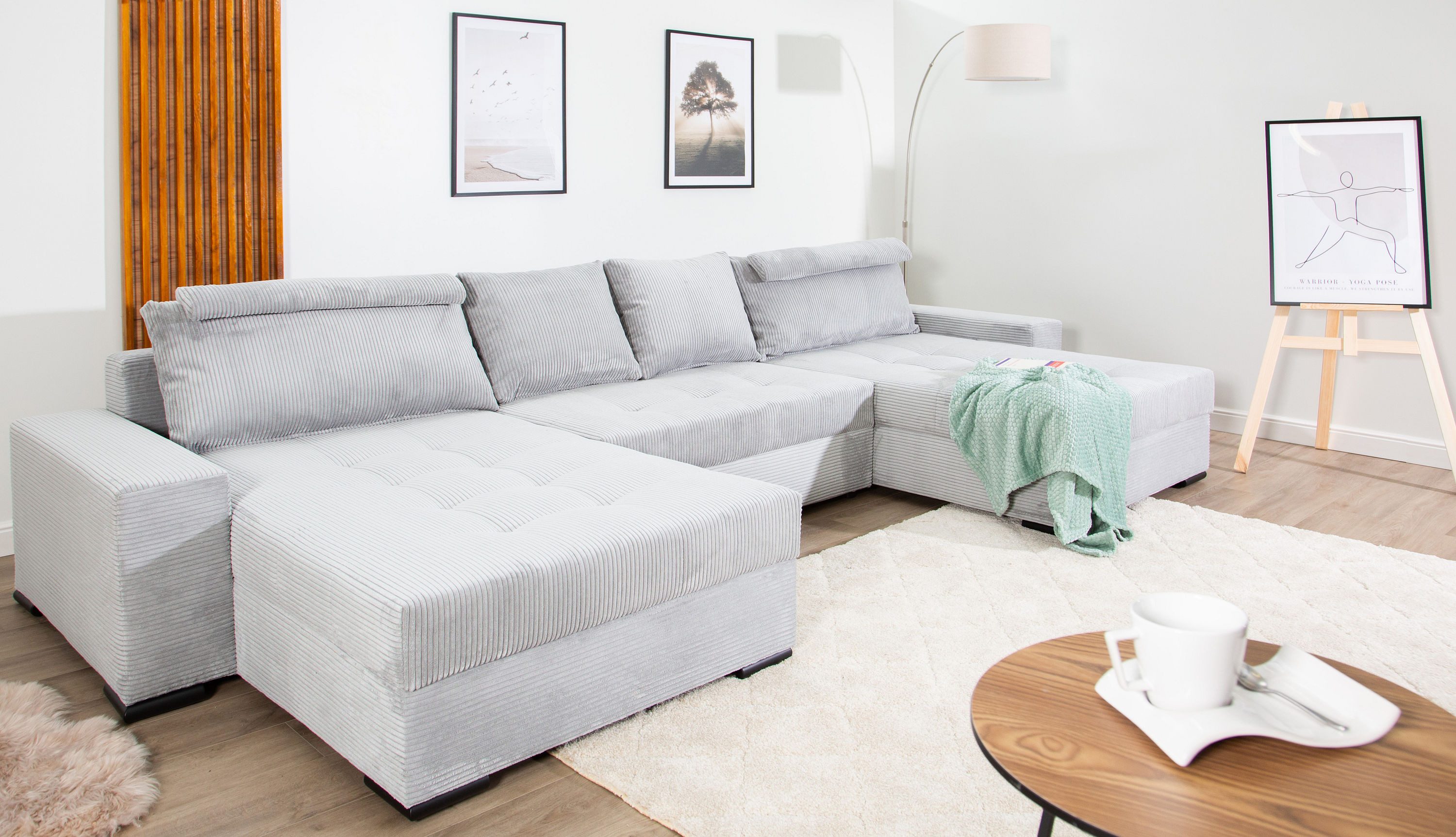 COLLECTION AB Wohnlandschaft Josy XXXL-Relax U-Form, B: 352 cm, Schlaffunktion, Bettkasten & 2 Nackenkissen, Federkern – Bild 2 von 5