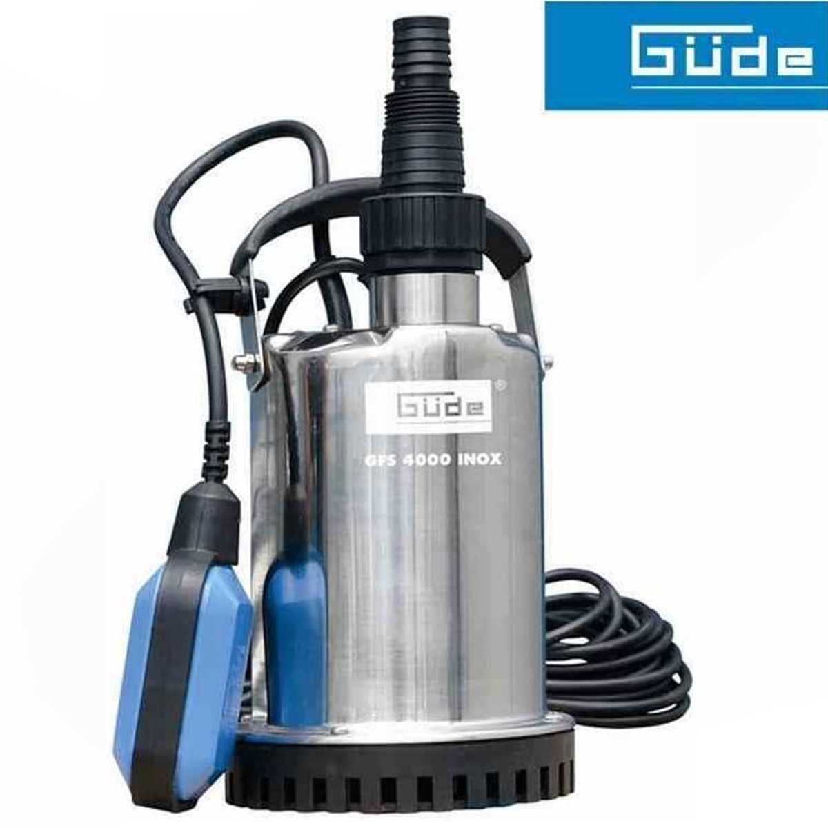 Güde Akku-Gartenpumpe GÜDE Flachsaugerpumpe GFS 4000 INOX 9000 l/h 400 W