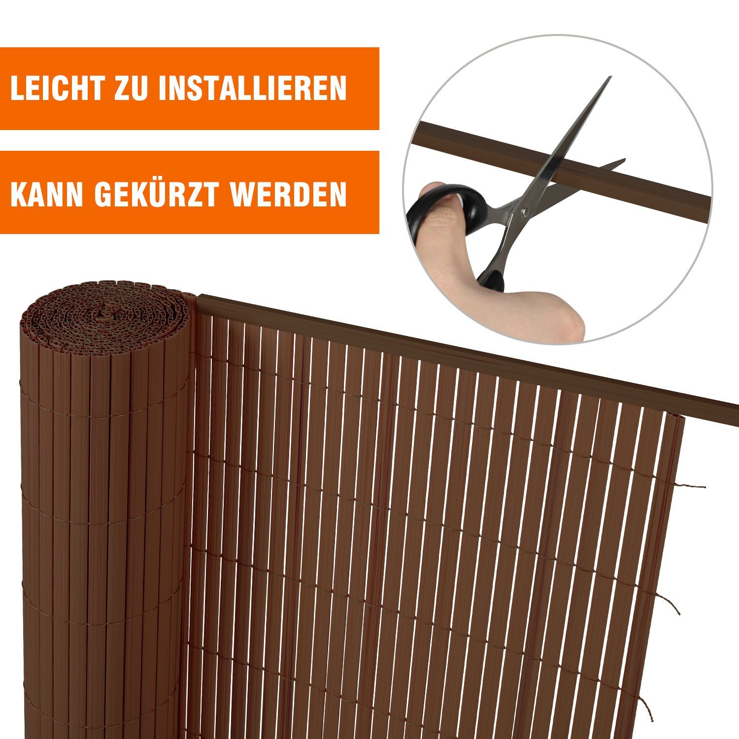 Sekey Balkonsichtschutz PVC Abschlussleiste Abdeckprofil für