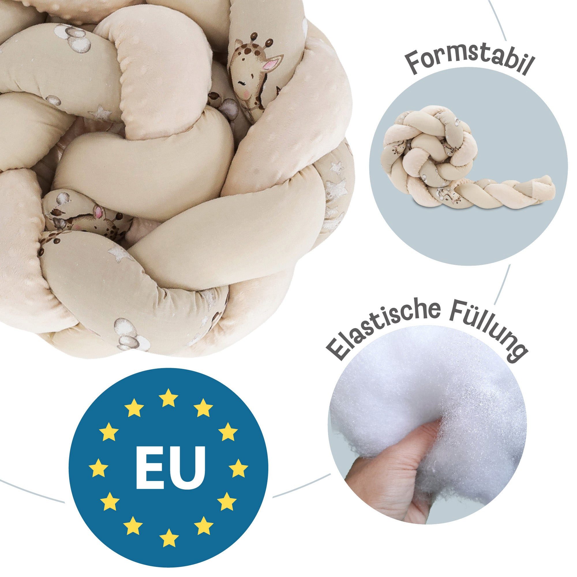 Amazinggirl Dekokissen Kuschelkissen Musselin Kinder Kissen Deko flauschig günstig online kaufen