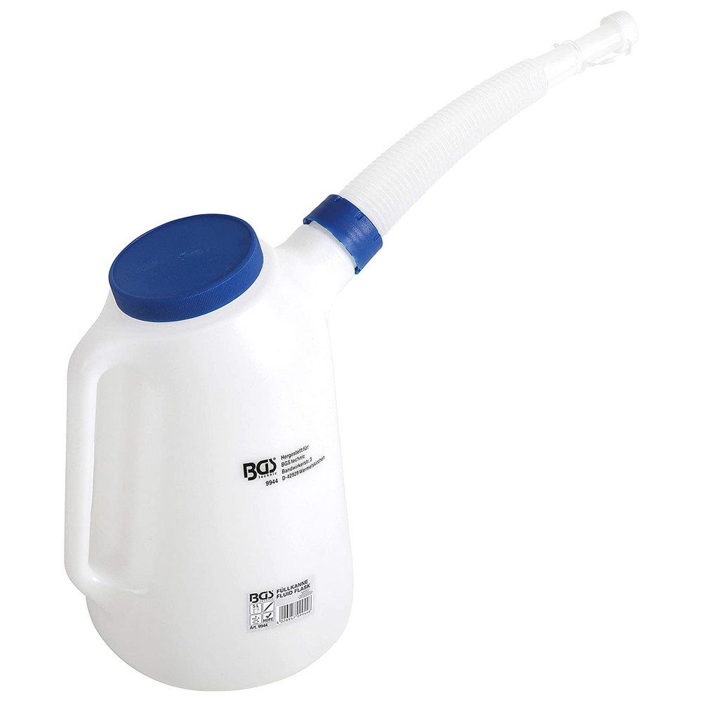 BGS Kanister Füllkanne mit flexiblem Ausgussstutzen und Deckel, 5 l