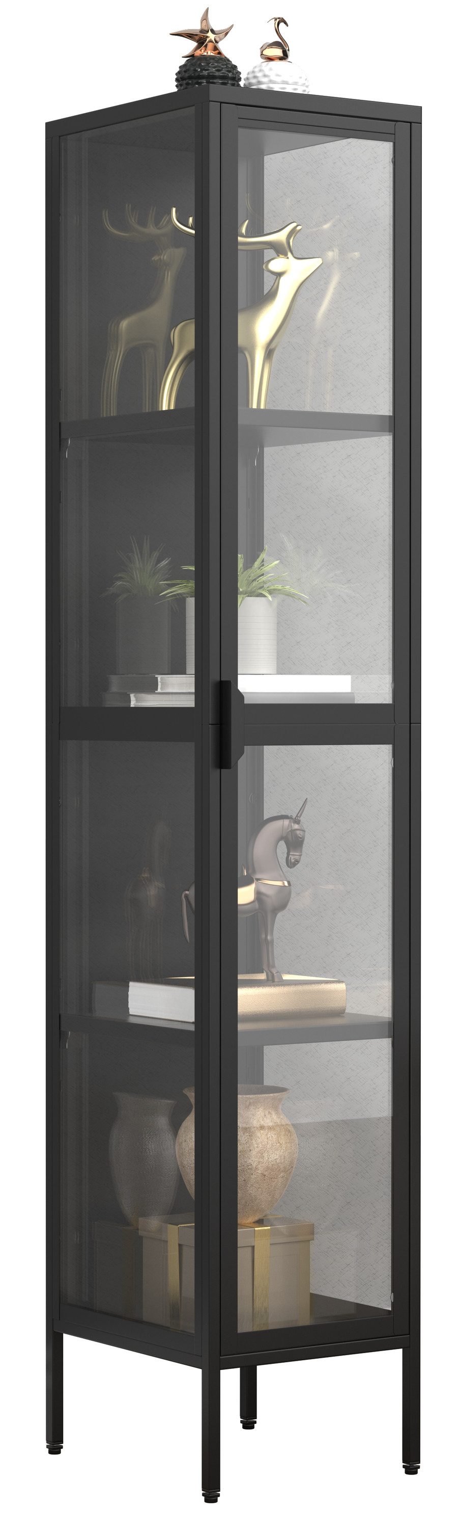 VCM Standvitrine Stahl Glas Vitrine Schaukasten günstig online kaufen
