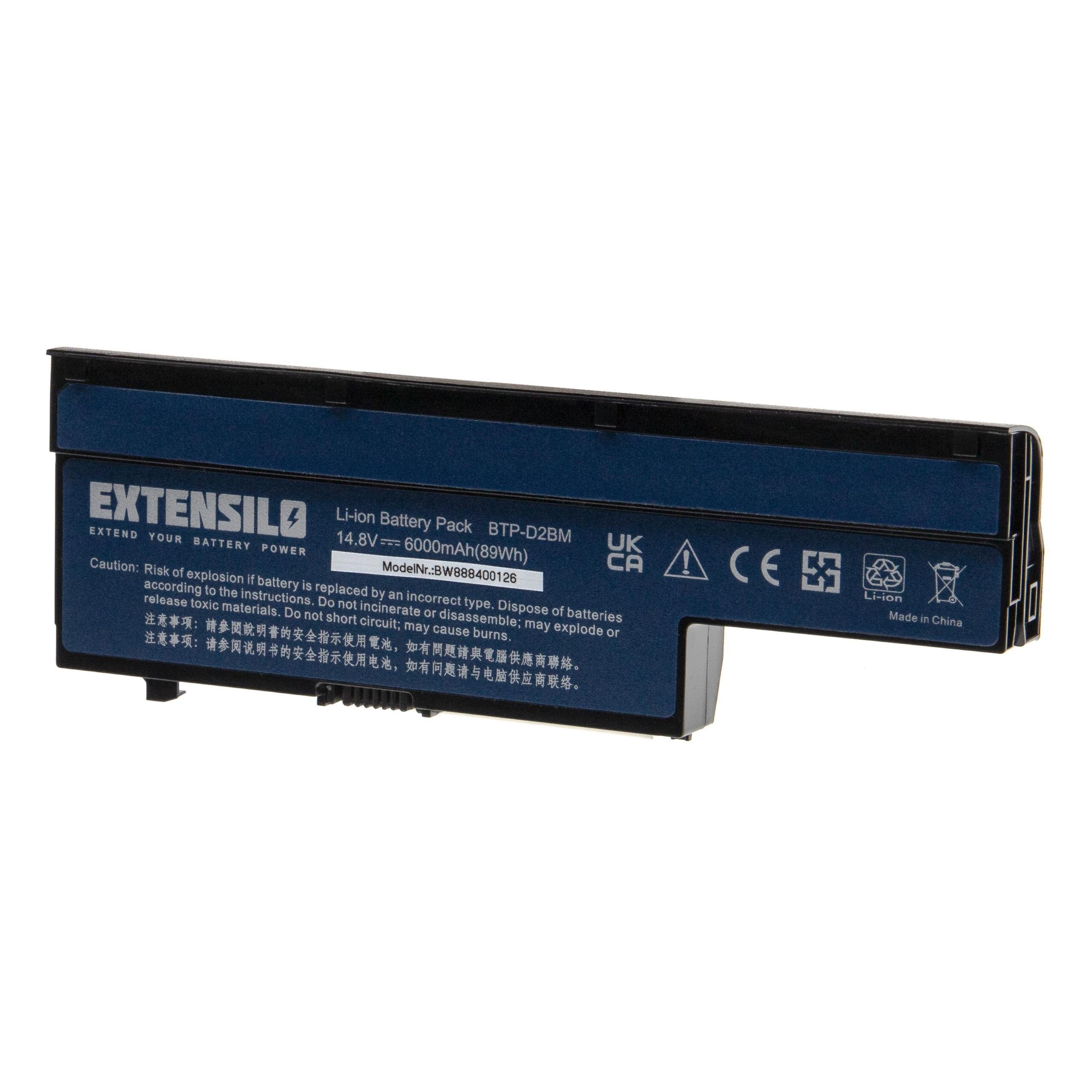 Extensilo passend für Medion MD97007, MD97110, MD97090, MD97358, MD97460, Laptop-Akku 6000 mAh