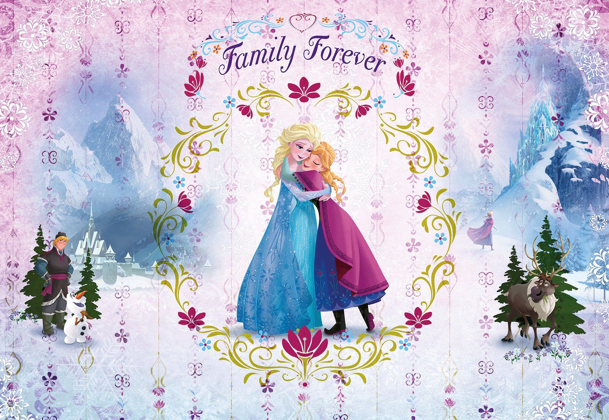 400 (Breite Motiv, 260 (Packung, Disney, Höhe), 1 x Vlies, Wand Fototapete glatt, St., Family Forever, cm Komar Frozen x