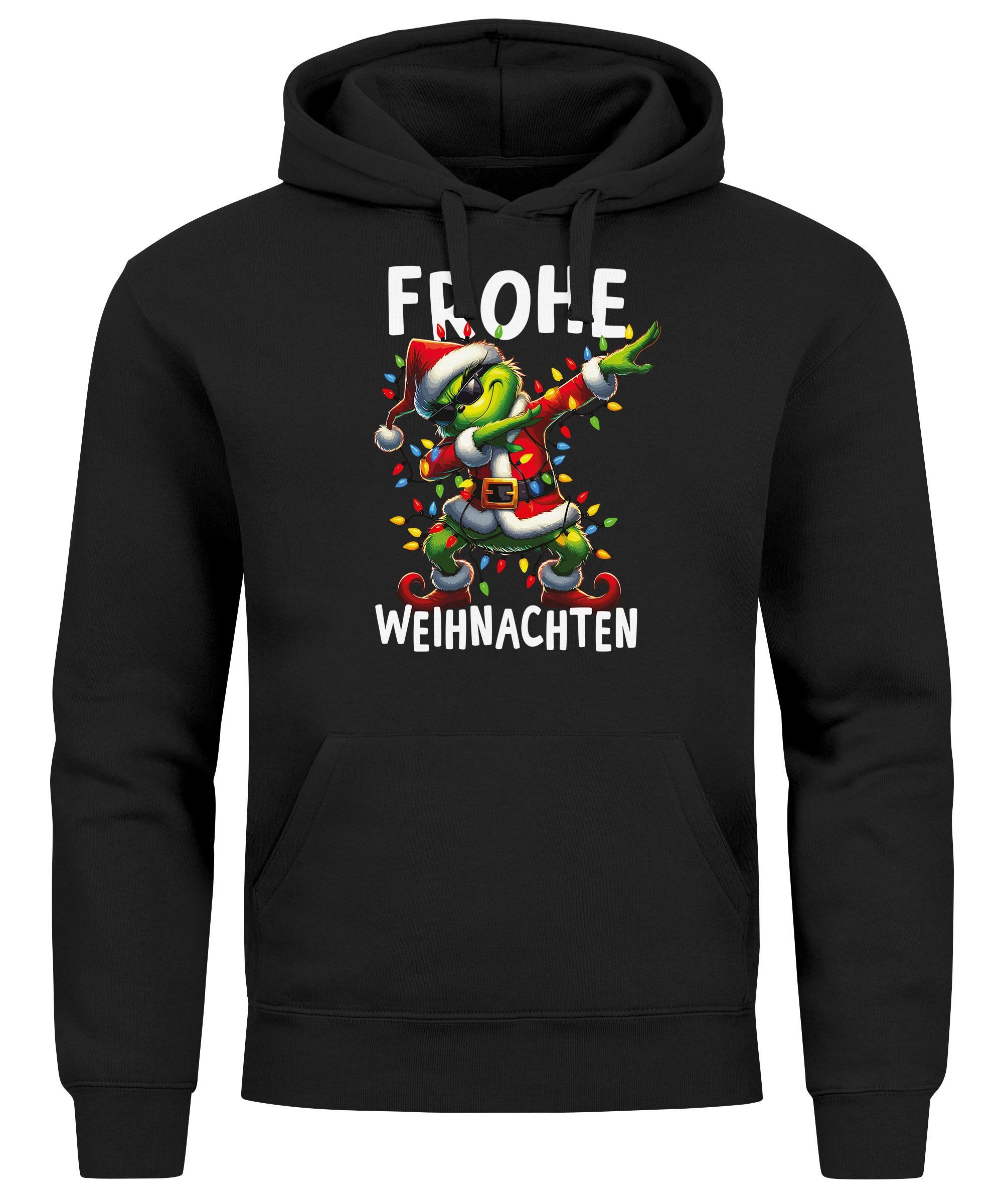 MoonWorks Hoodie Hoodie Herren Frohe Weihnachten Dabbing Grinch Aufdruck günstig online kaufen