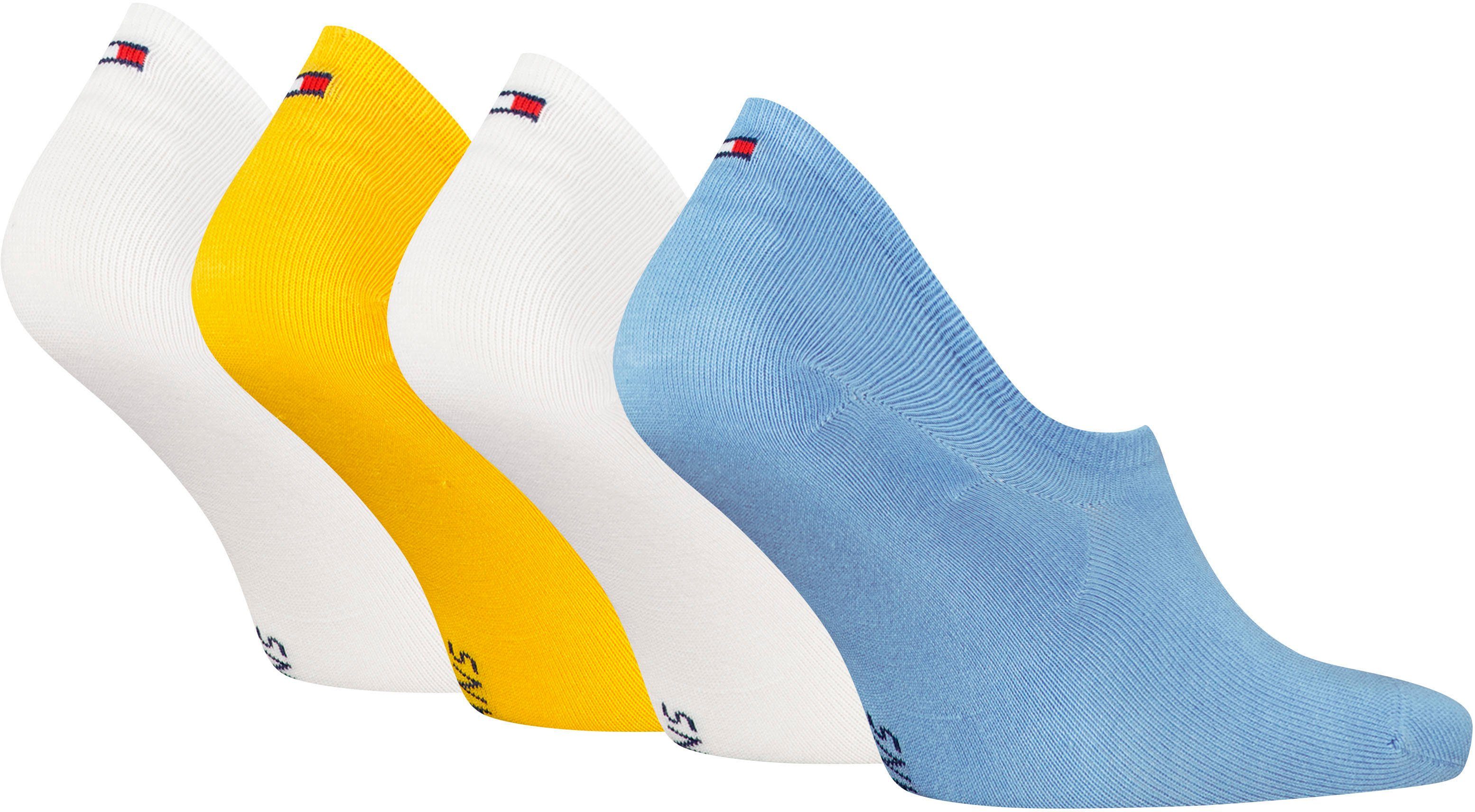 Tommy Hilfiger Füßlinge mit Antirutsch-Noppen Fersenbereich blue-yellow-white im