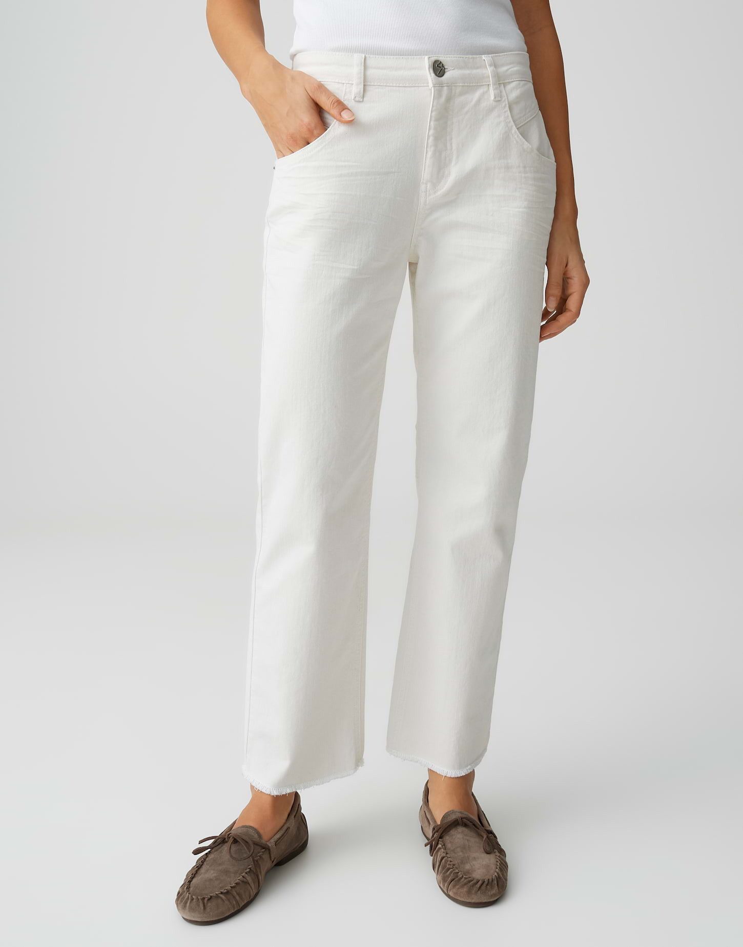 OPUS Boyfriend-Jeans Lani twist elastisch mit verkürzter Länge und geradem günstig online kaufen