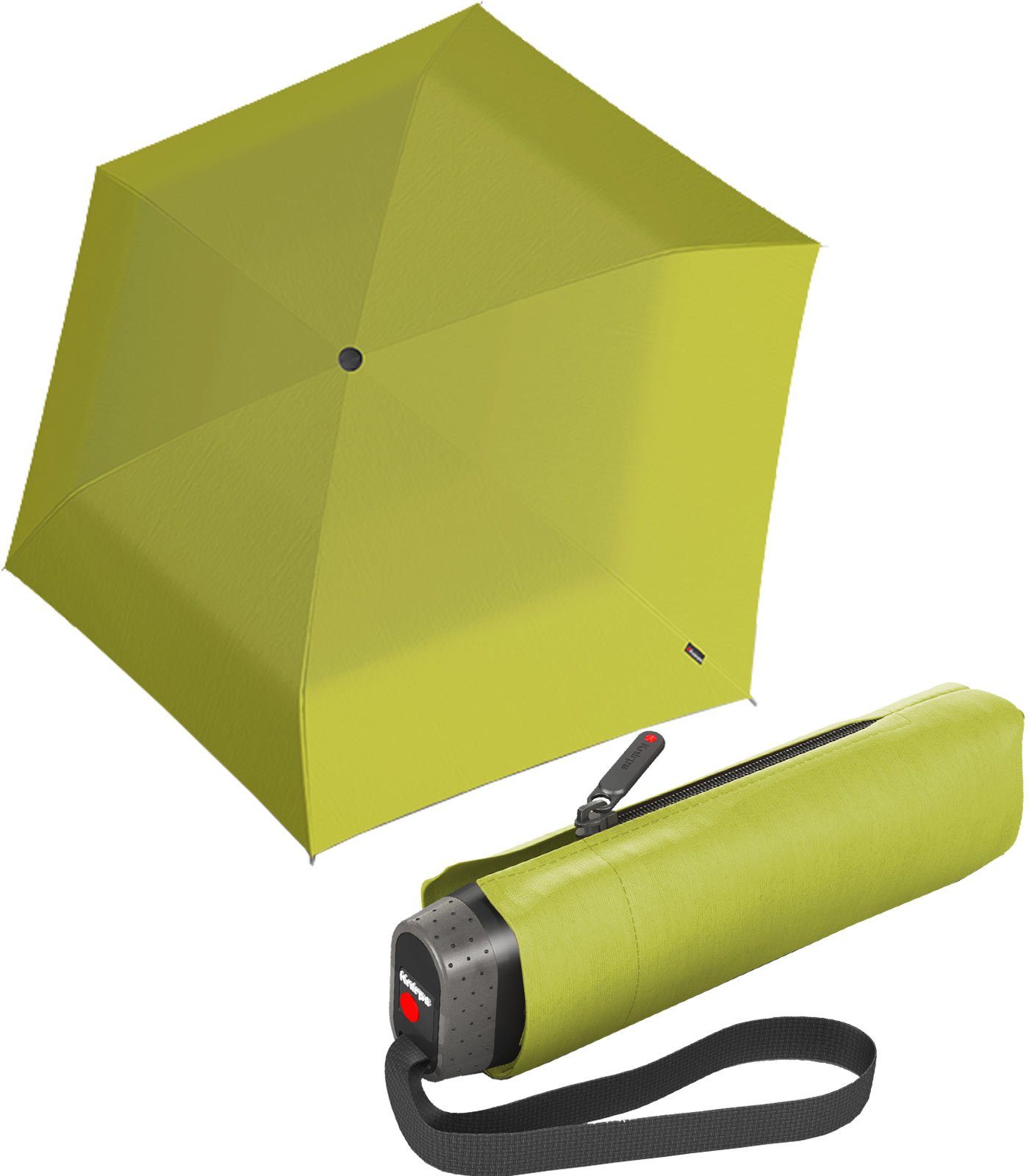 sehr Knirps® klein ein leichter, Taschenregenschirm und für Notfallschirm kompakter hellgrün guter besonders leicht, Schirm Damen,