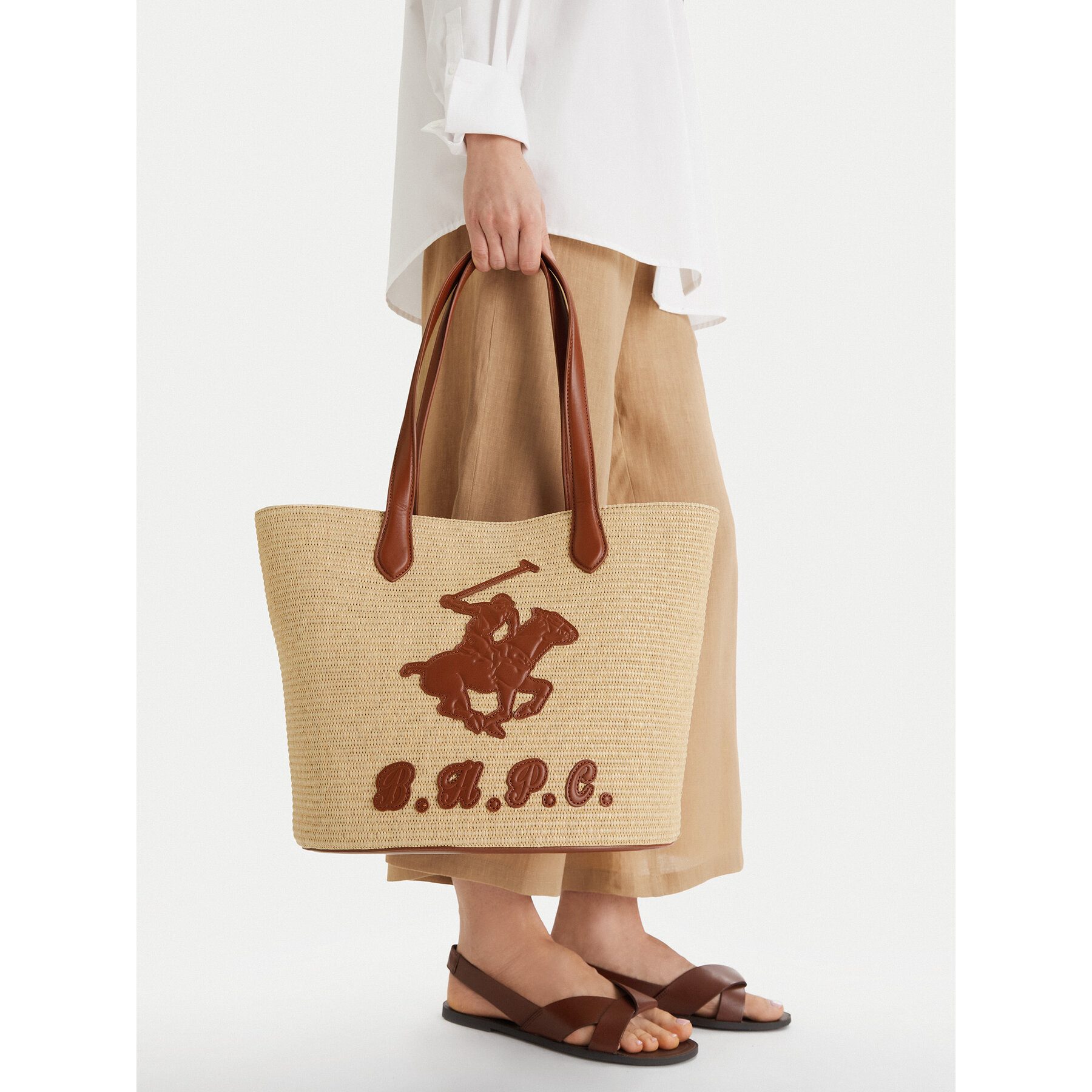 BEVERLY HILLS POLO CLUB Handtasche Beverly Hills Polo Club Damenhandtasche Beige