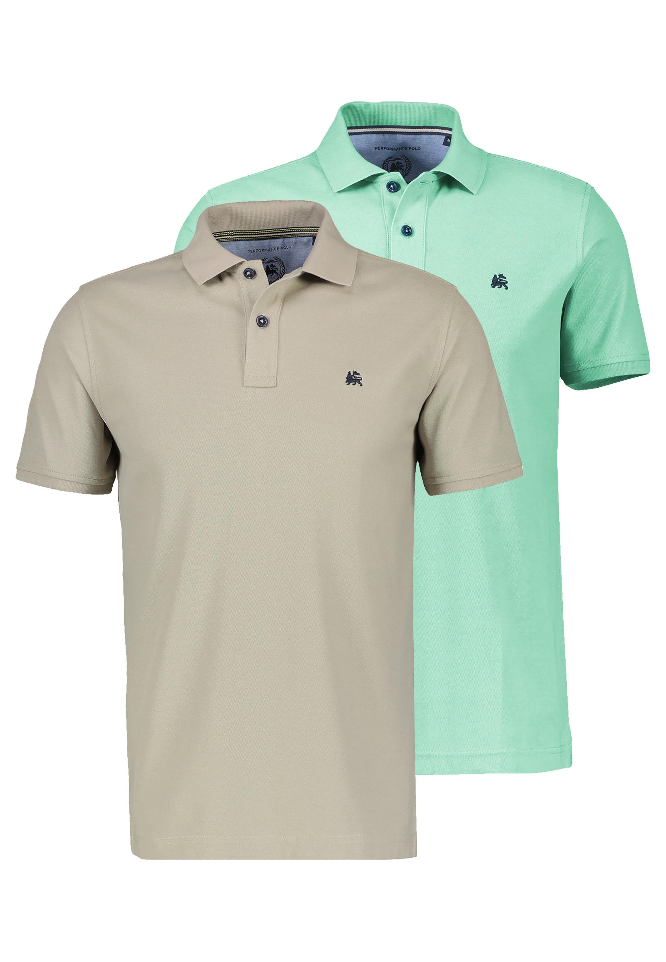 LERROS Poloshirt 2er Pack Basic (Spar-Set, 2-tlg) Poloshirt - Baumwolle - Atmungsaktiv - Atmungsaktive Piqueware