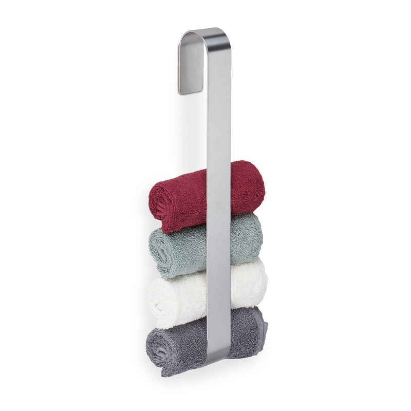 relaxdays Handtuchhalter Handtuchhalter ohne Bohren
