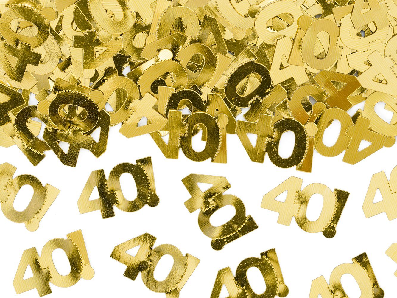 partydeco Streudeko, Konfetti Zahl 40 2x1cm 15g Gold