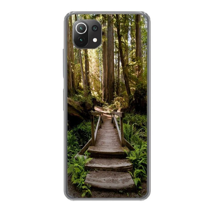 MuchoWow Handyhülle Dschungel - Natur - Treppe - Bäume Phone Case Handyhülle Xiaomi Mi 11 Lite Silikon Schutzhülle