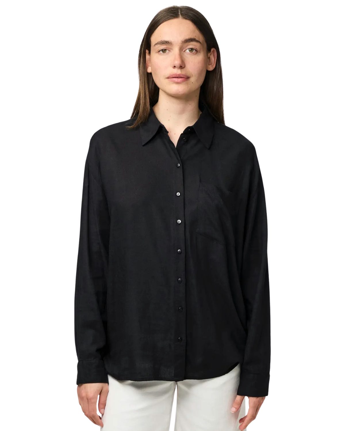 pieces Langarmhemd Loose Fit Bluse lässiger Schnitt für maximalen Komfort