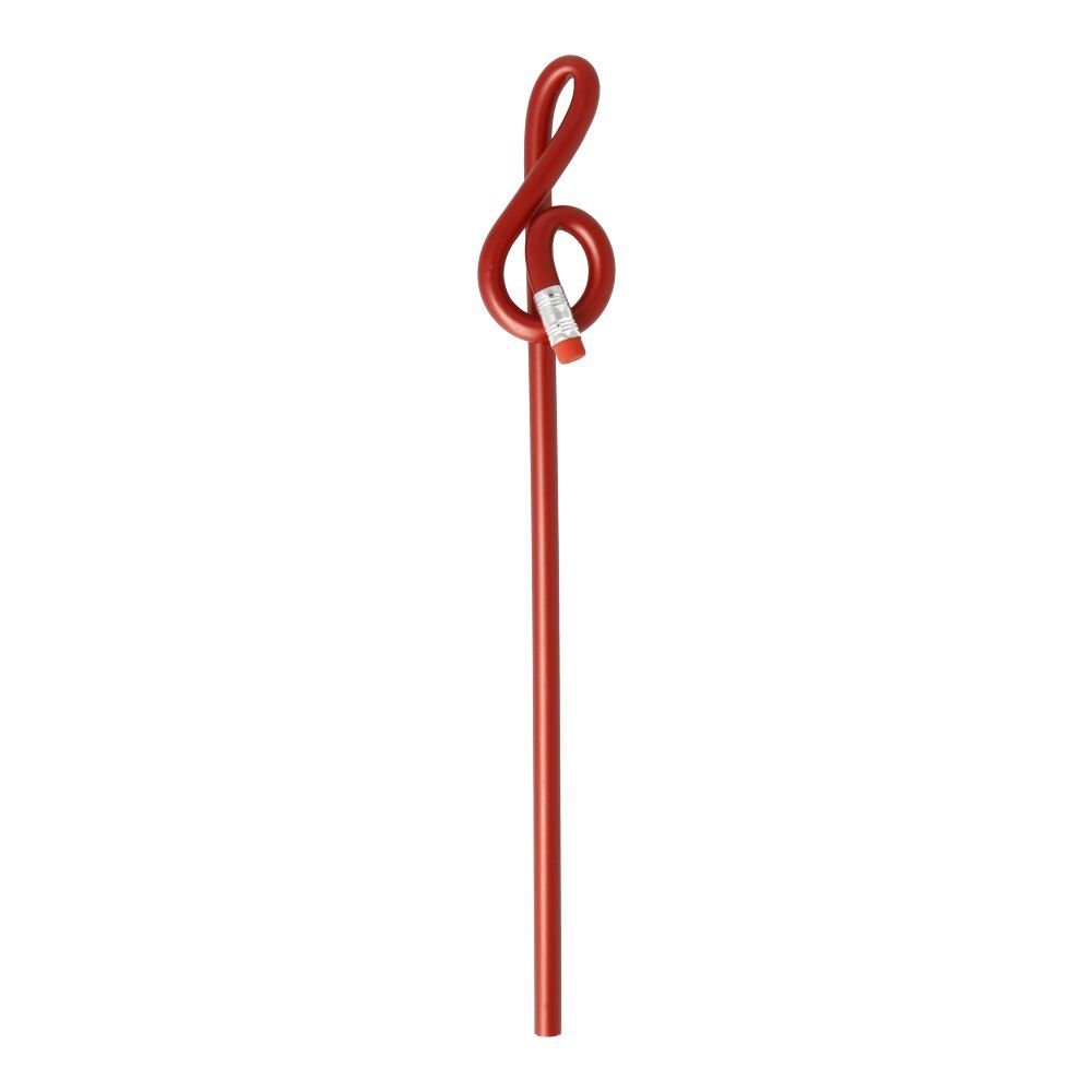 mugesh Bleistift Bleistift Violinschlüssel / Notenschlüssel, für Musiker rot
