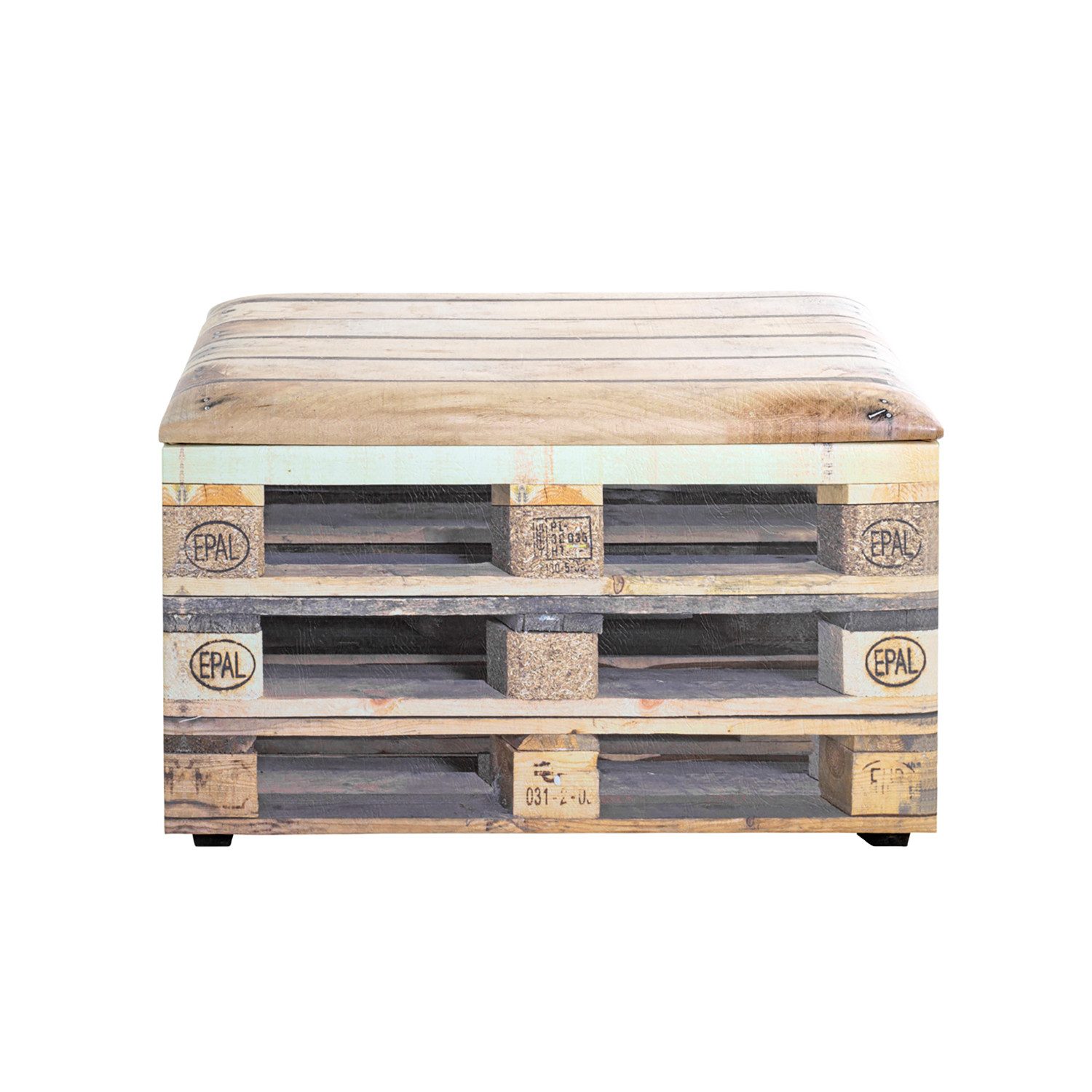 HAKU Sitztruhe Truhe - Motiv Kunstleder, MDF - H. 42cm x B.65cm - Sitzbank (1xSitztruhe, Deckelbank - Truhenbank), Banktruhe - Truhenbank - Sitzkiste - Kistenbank
