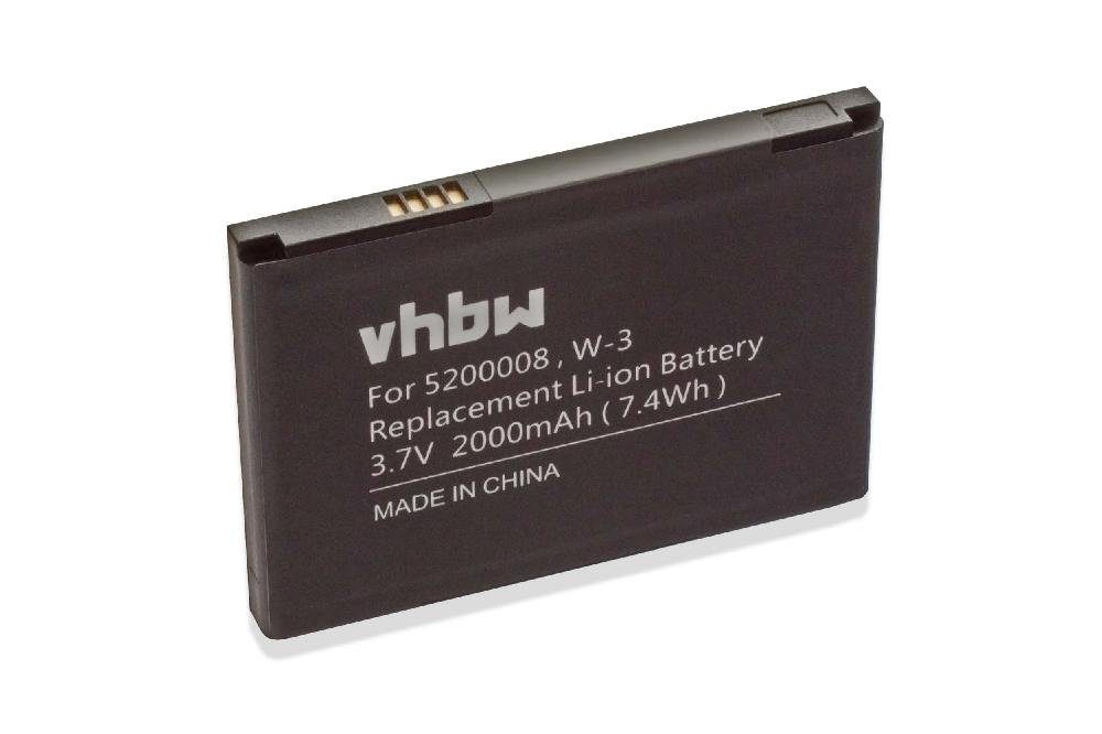 vhbw Ersatz für Sierra 5200008, W-3 für Akku Li-Ion 2000 mAh (3,7 V)