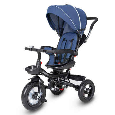 ib style Dreirad Dreirad MABU 7in1 Kinderdreirad Baby Lenkstange Elternlenkung Klappbar, Inkl. sportlichen Sitz