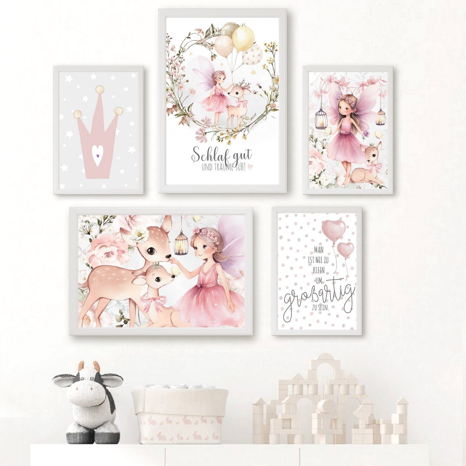 homestyle-accessoires Poster Kinderzimmer Bilder Kinderbilder SCHLAF GUT KL günstig online kaufen