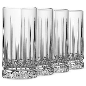 GENTOR Gläser-Set GENTOR Glas Set Longdrinkglas 4er Set Wasserglas Saftglas Kristallglas, 4-teilige Kristallgläser 460ml