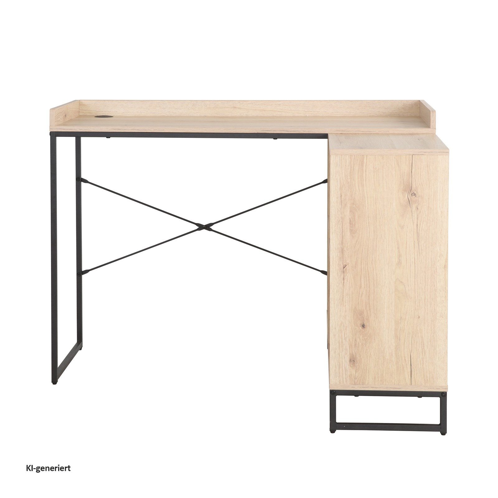 HTI-Living Eckschreibtisch mit Regal Cedrik Artisaneiche-Schwarz (Stück, 1-St., 1 Eckschreibtisch)