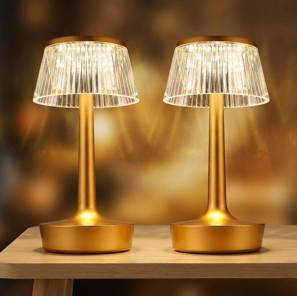 GLOBO LIGHTING LED Tischleuchte, LED-Leuchtmittel fest verbaut, Neutralweiß, Warmweiß, Tageslichtweiß, Tischlampe Nachttischlampe LED Schlafzimmerlampe Dimmbar 2x