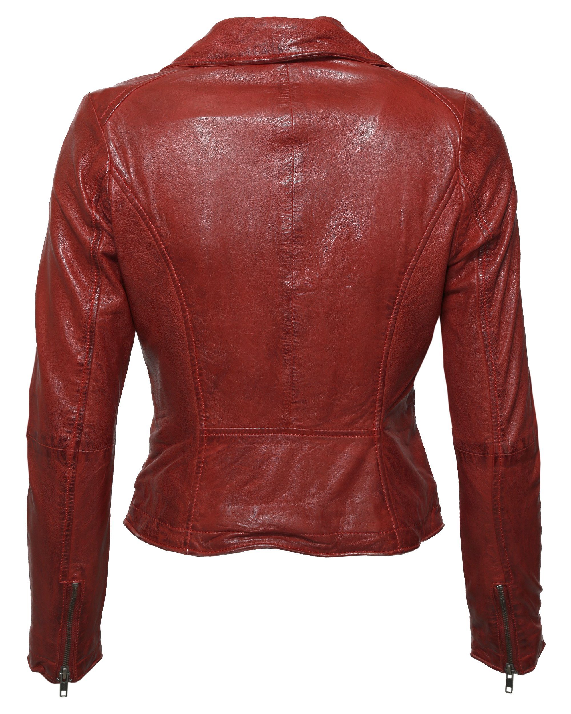 8007 red Bikerjacke JCC