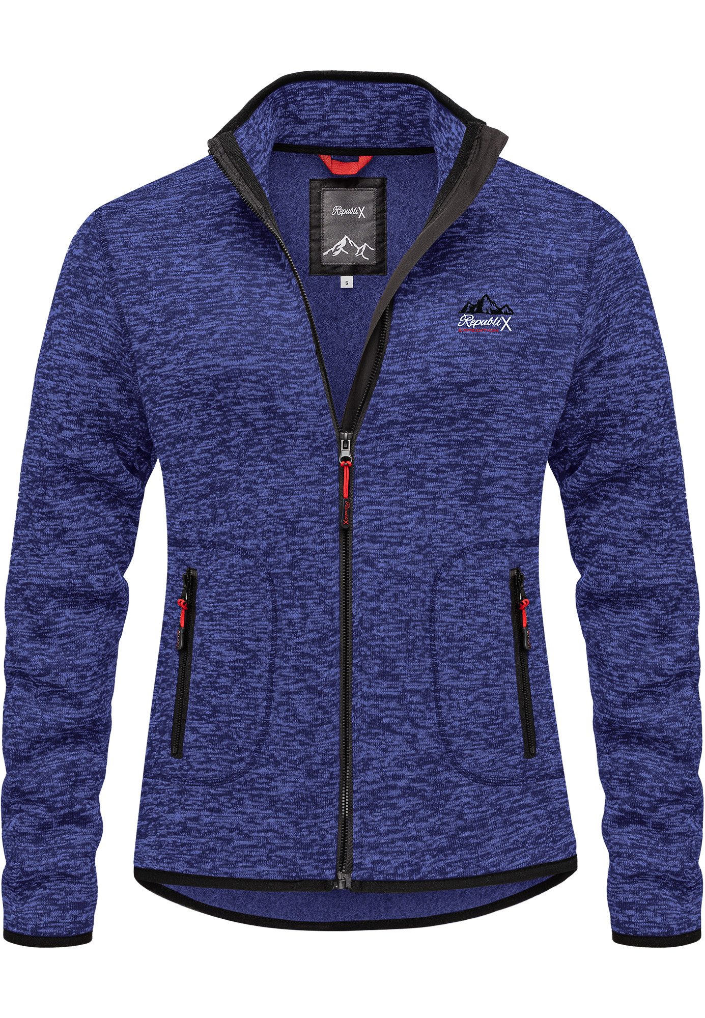 REPUBLIX Fleecepullover JUDIS Damen Strickfleece Sweatjacke Zipper Fleecepu günstig online kaufen