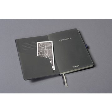 Sigel Notizbuch Notizbuch - kariert - ca. A5 - - Hardcover - 194, Hardcover, Gummibandverschluss, Stiftschlaufe