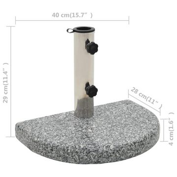 vidaXL Schirmhalter Sonnenschirmständer Granit 10 kg Gebogen Grau