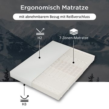 Beistellbett-Matratzen, SENDI, (Set, 1-tlg), 7 Zonen Komfortschaummatratze, 20 cm hoch, 160x200 cm