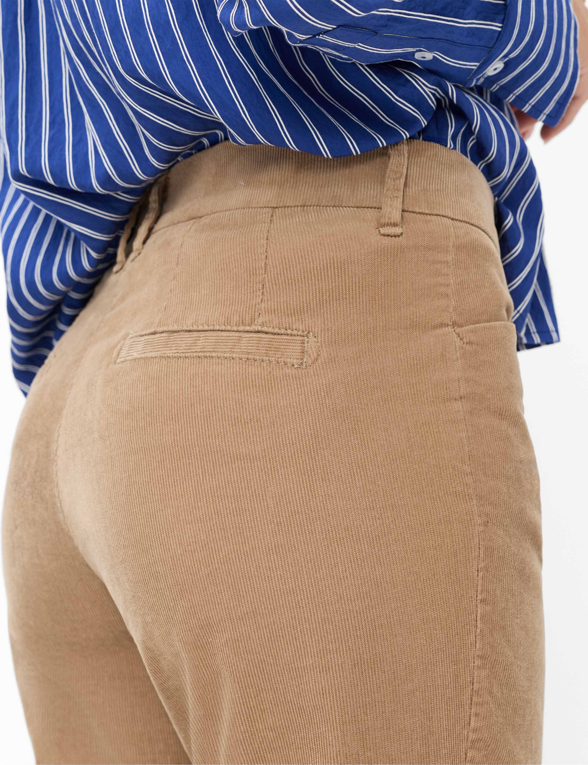 Brax 5-Pocket-Hose Style MARA S Cord: Flatfronthose im Regular Fit – Bild 4 von 5