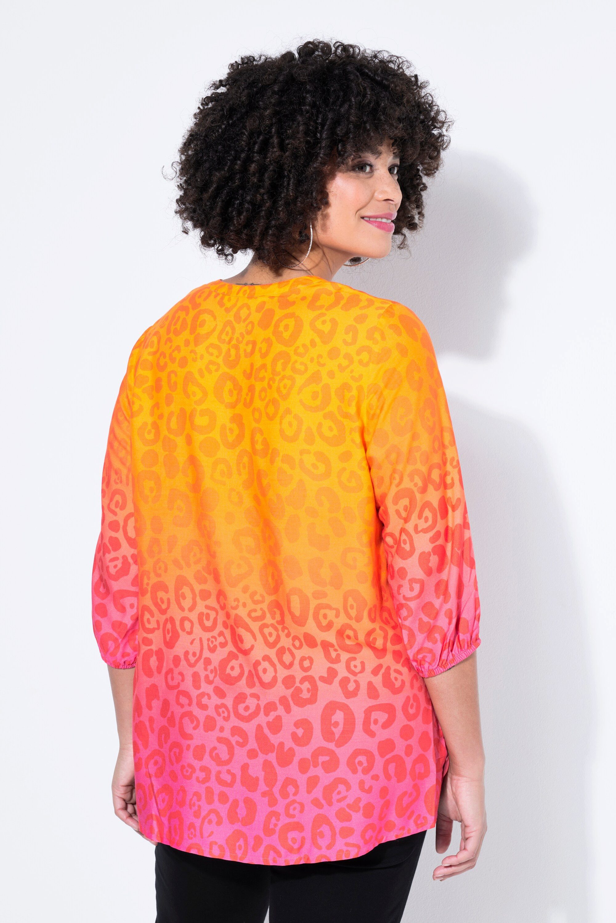 Angel of Style Longbluse Bluse bequeme Passform Leo mit Farbverlauf – Bild 3 von 3