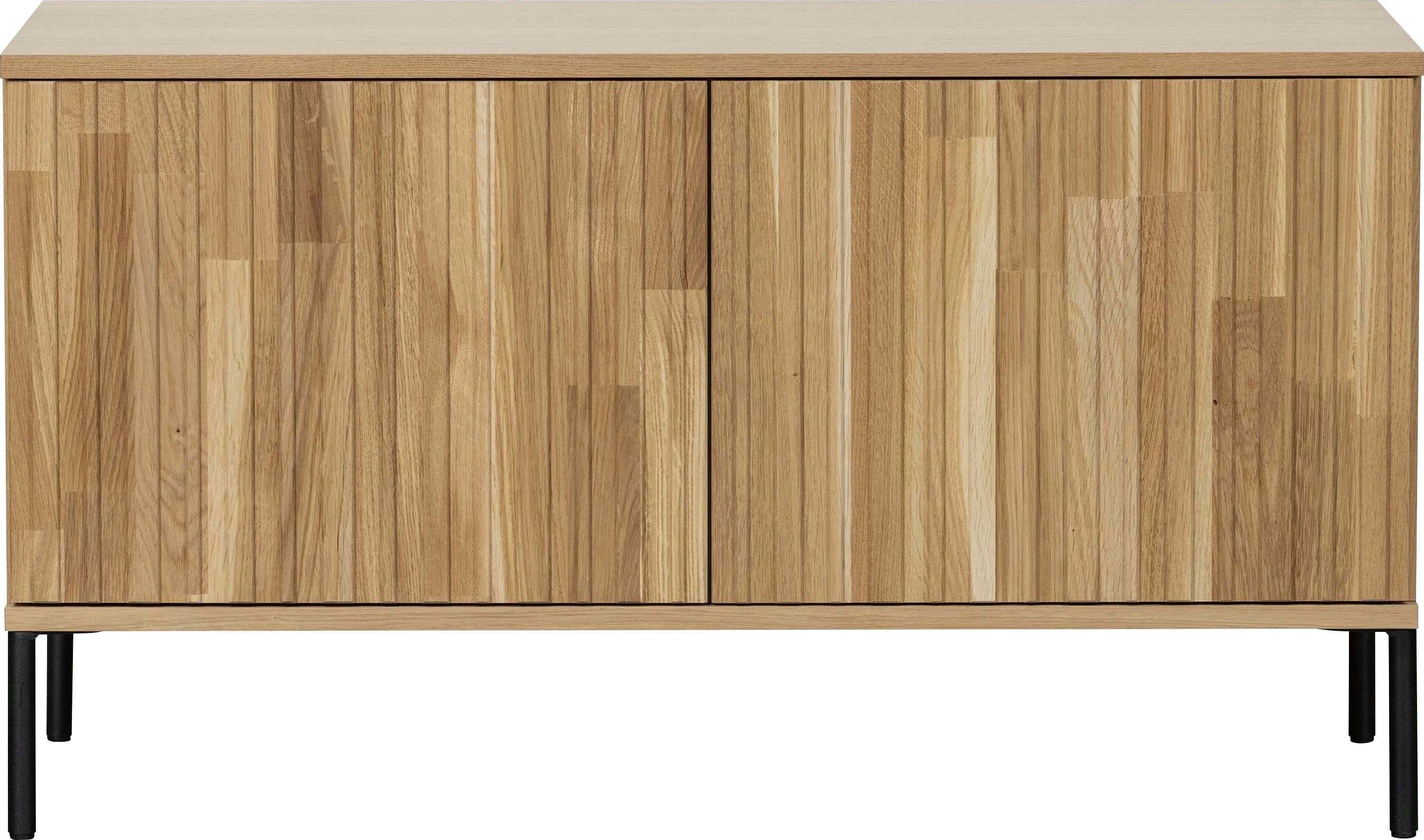 WOOOD Sideboard New Gravure, TV-Kommode, Breite 100 cm oder 150 cm, Kommode Höhe 56 cm, mit grafischen Relieftüren, viel Stauraum