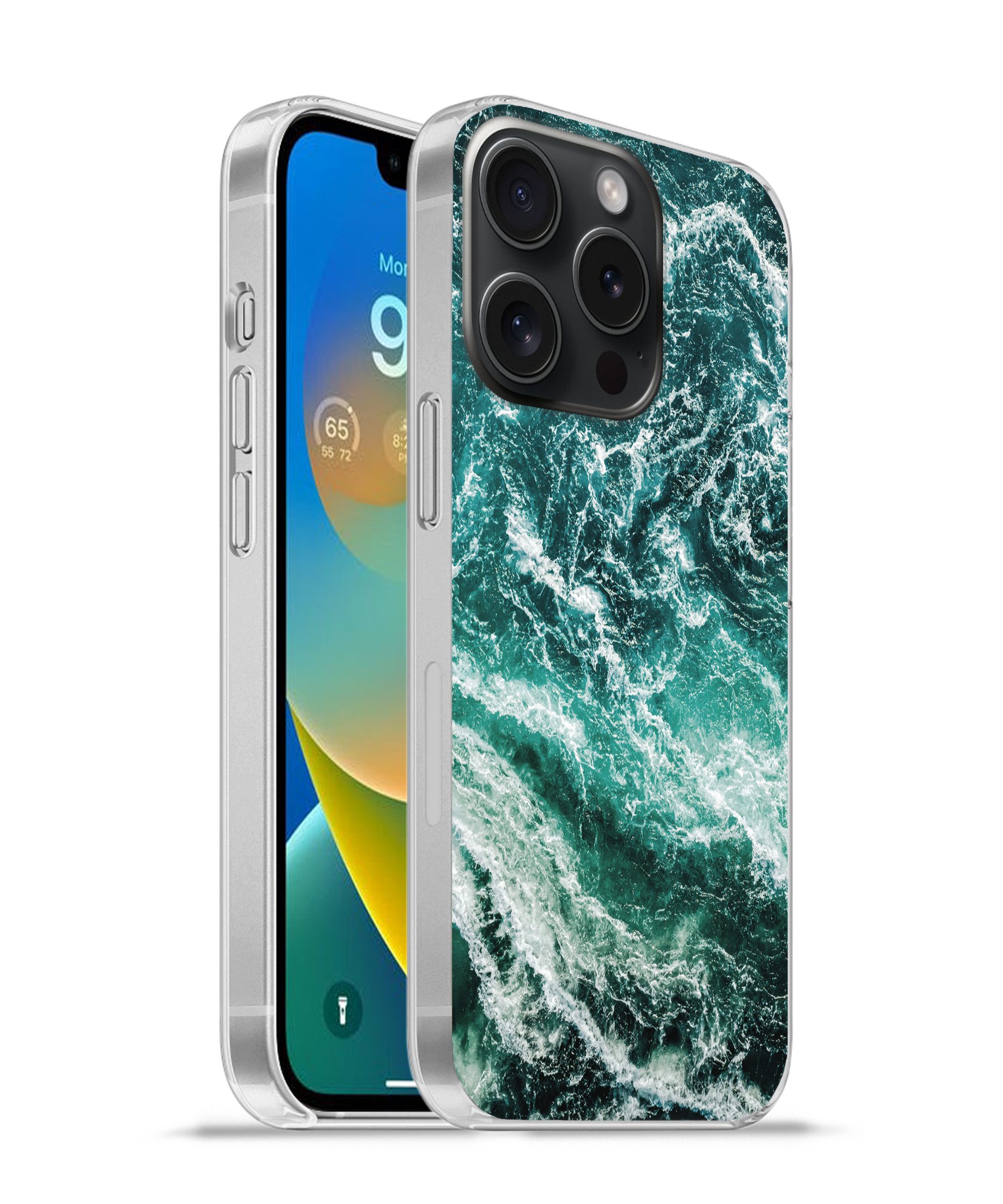MuchoWow Handyhülle für Apple iPhone 15 Pro Marmor - Gemustert - Natursteine, Smartphone-Bumper, Print, Handy Schutzhülle Dünn