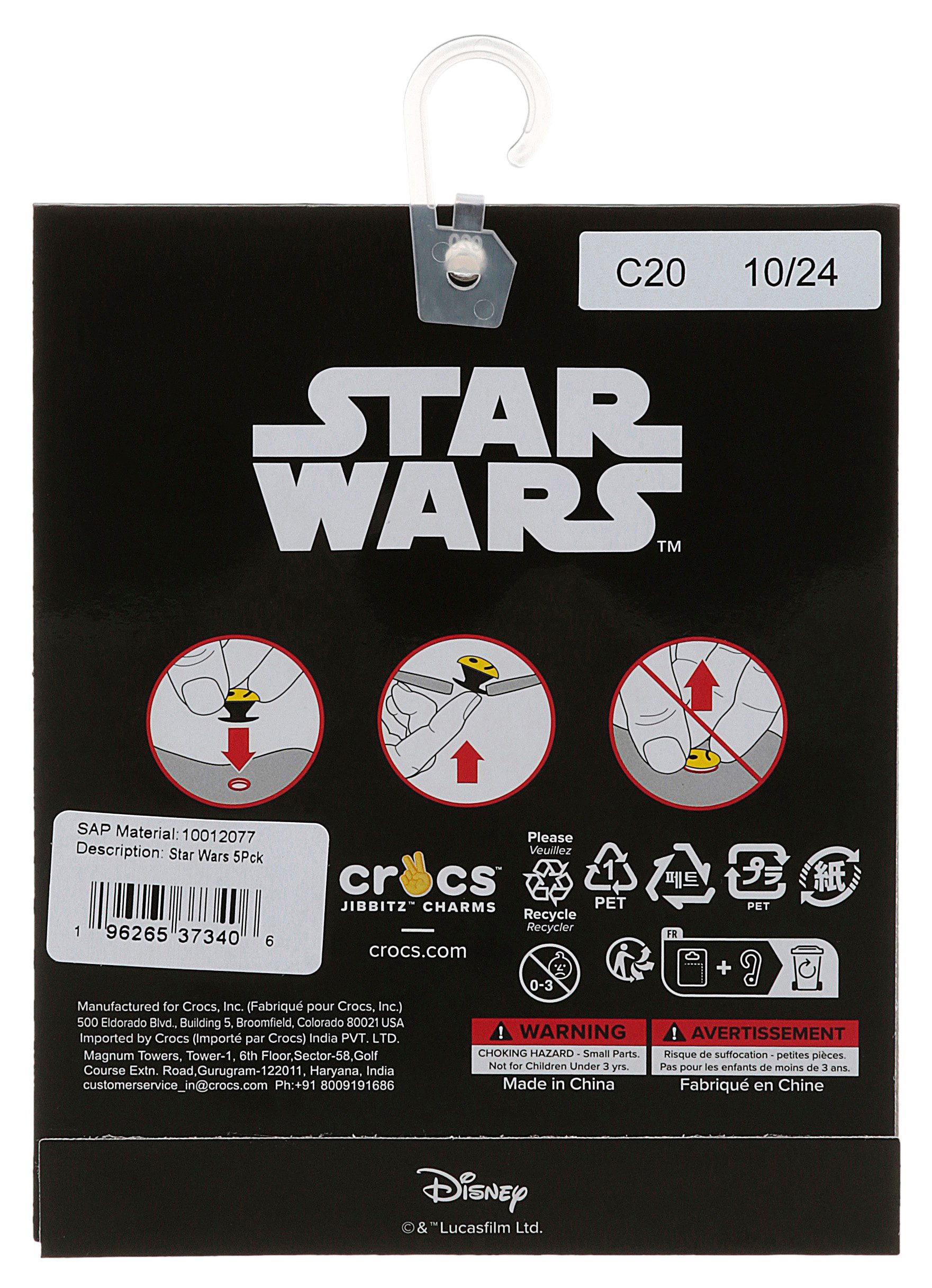 Crocs Schuhanstecker Jibbitz™ Star Wars (Set, 5-tlg., Kein Spielzeug. Nicht für Kinder unter 3 Jahren geeignet), Schuh Charms mit Star Wars Figuren