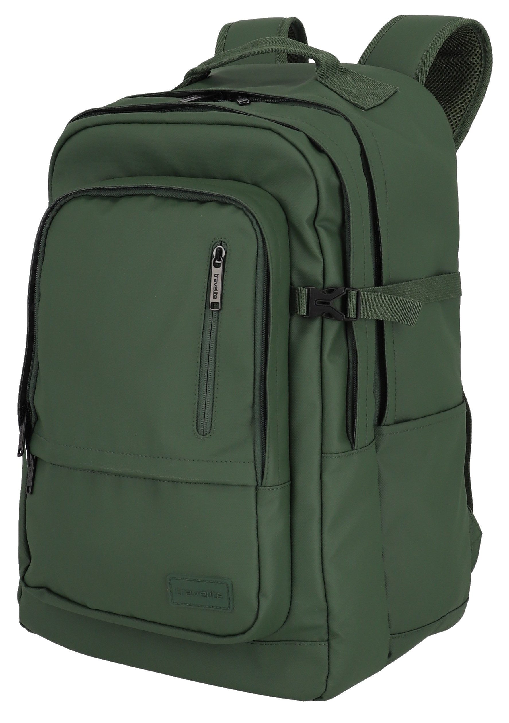 travelite Freizeitrucksack BASICS Laptoprucksack, aus robuster Plane – ideal für Schule, Arbeit und Reisen