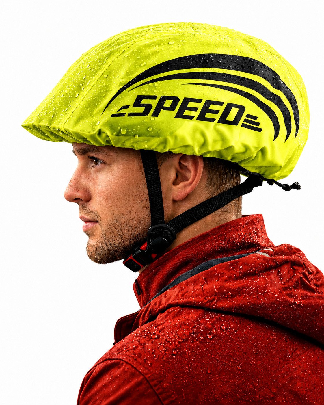 Illes-Laedchen Fahrradhelm Wasserdichter Helmüberzieher 2er Set Fahrrad Helmcover Regen Neon Gelb, Regenschutz & Winddicht – Universalgröße für Damen & Herren