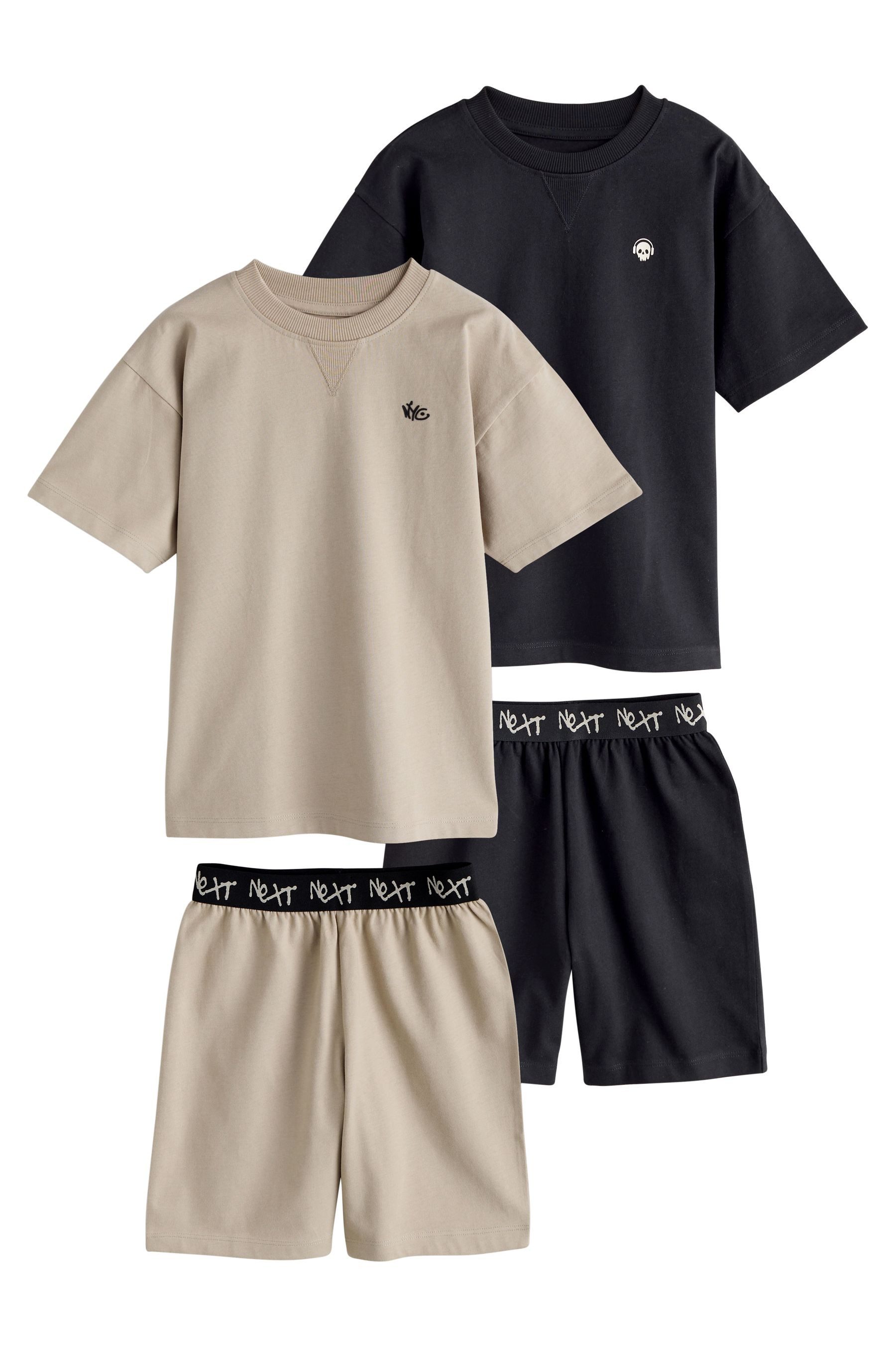 Next Pyjama Kurze Schlafanzüge, 2er-Pack (4 tlg)