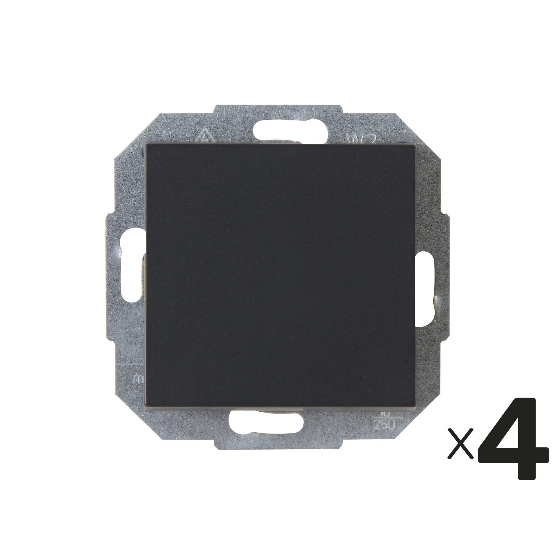 Kopp Schalter KOPP Universalschalter Athenis, anthrazit, 4 Stück