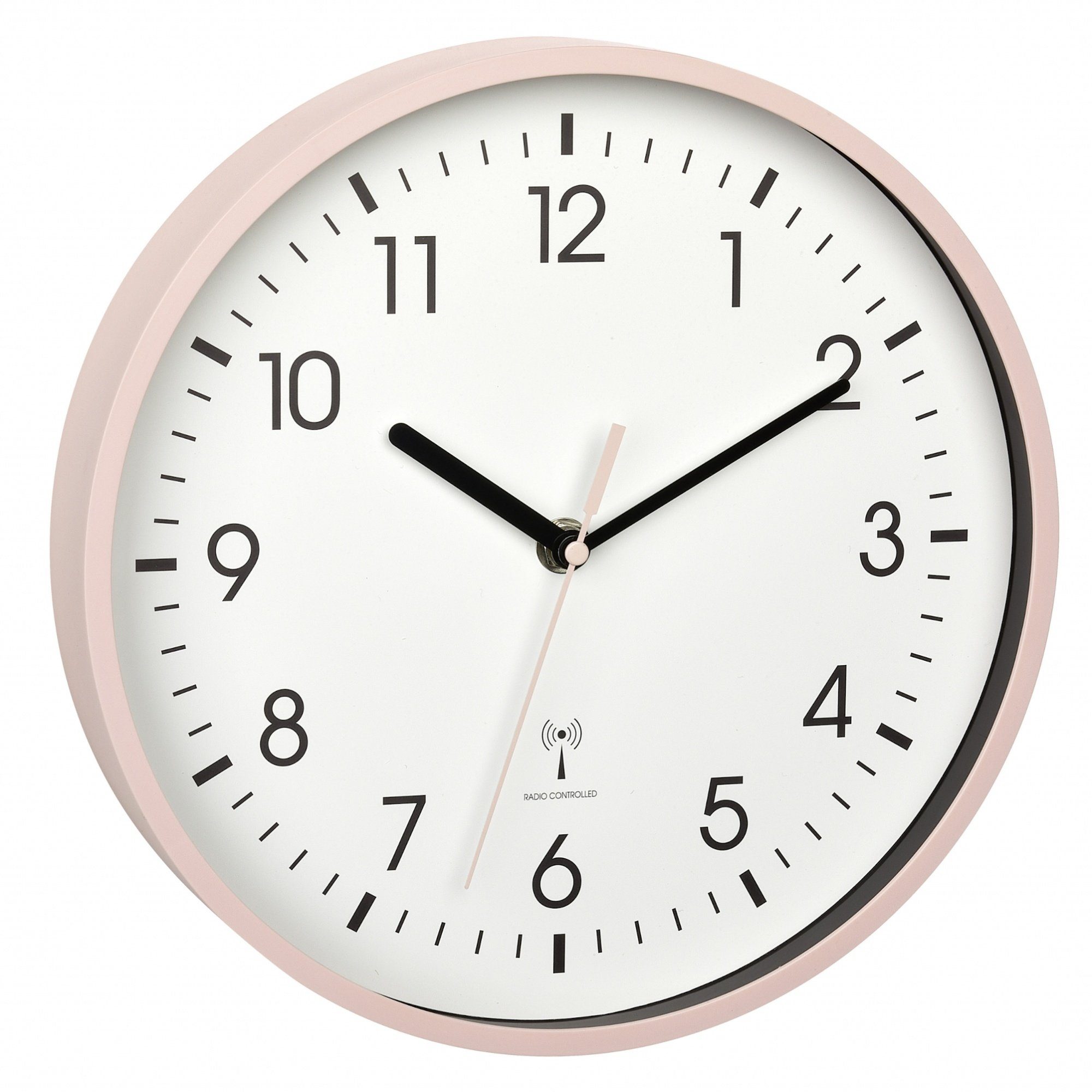 TFA Dostmann Wanduhr TFA 60.3550 analoge Funk-Wanduhr Funkuhr 245 mm mit Sekundenzeiger